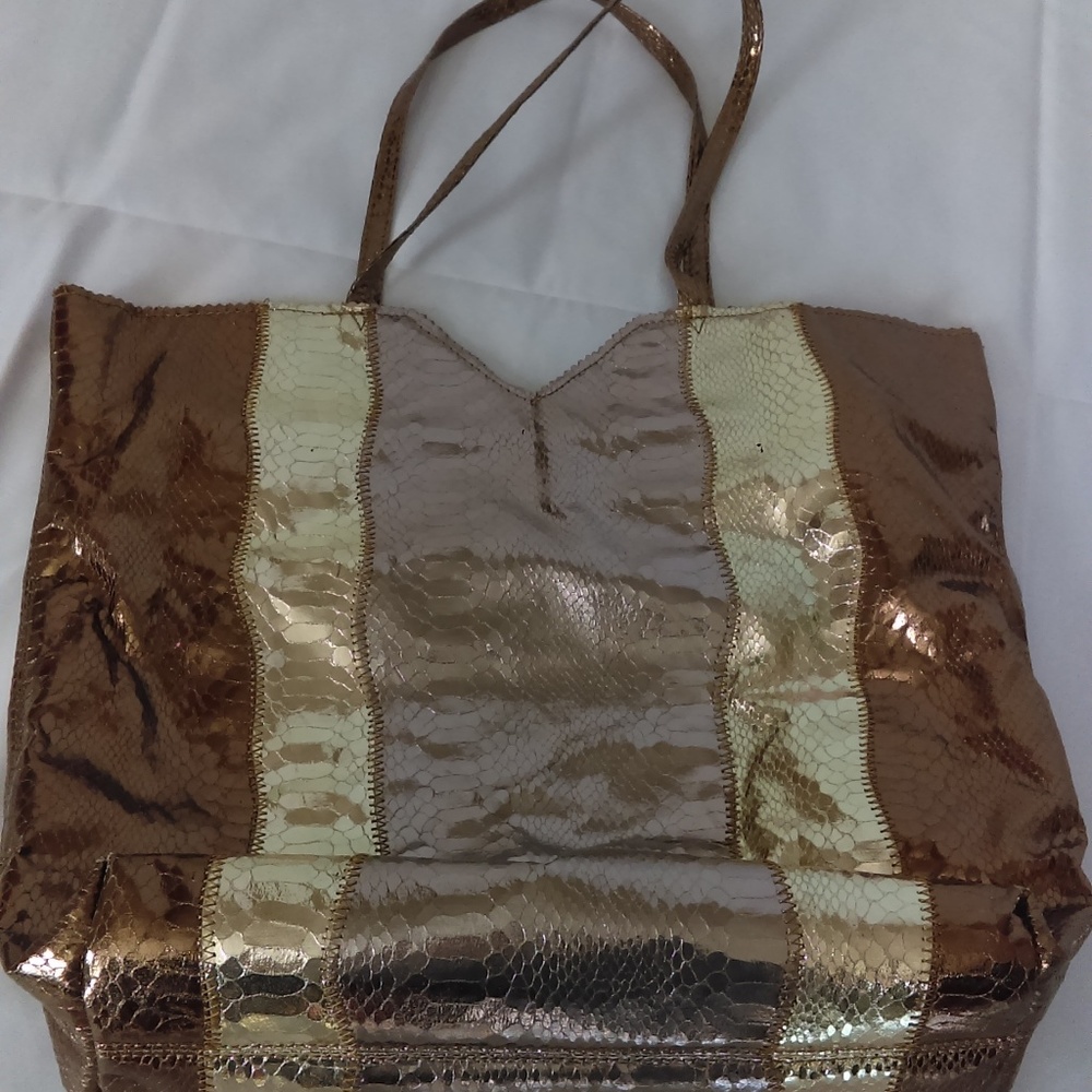SR Squared Metallic Tote Bag